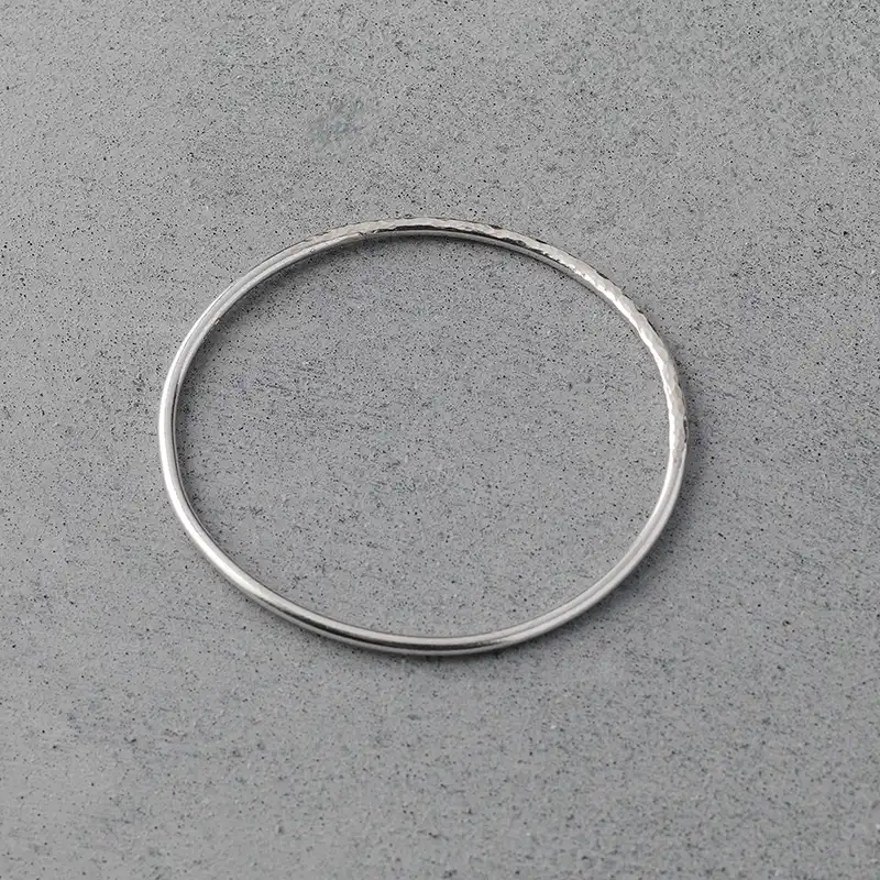 Partially Hammered Bangle